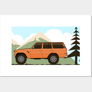 Fj60 Land Cruiser retro Posters and Art